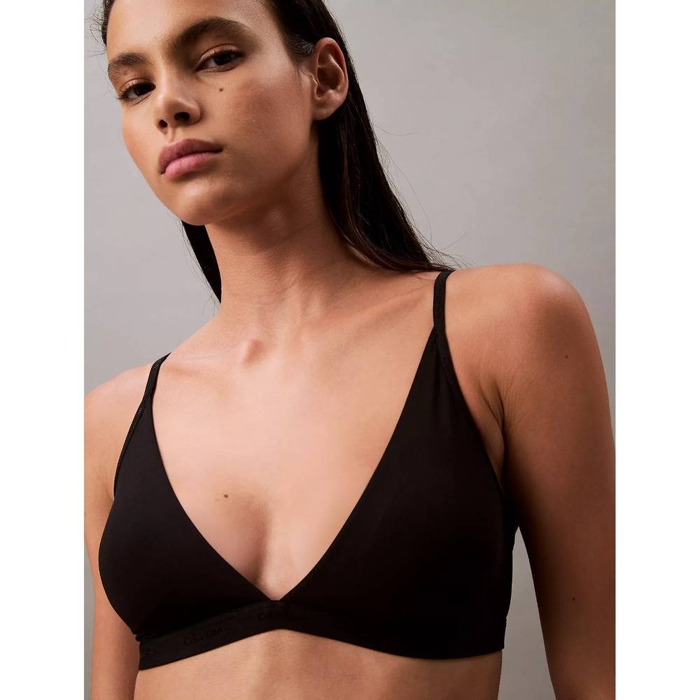 Calvin Klein Form To Body Lightly Lined Triangle Bralette Size Medium Black